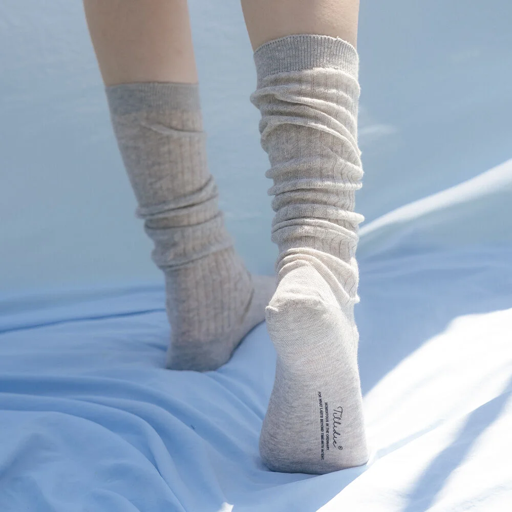 Sheer long rib socks _4color
