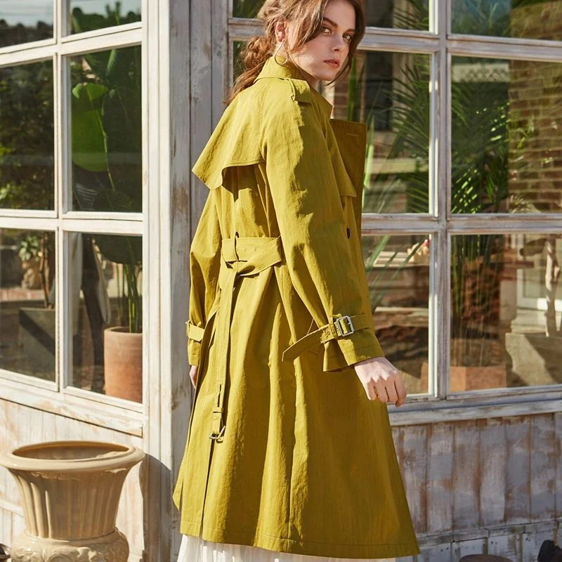COTTON TRENCH COAT OLIVE GREEN