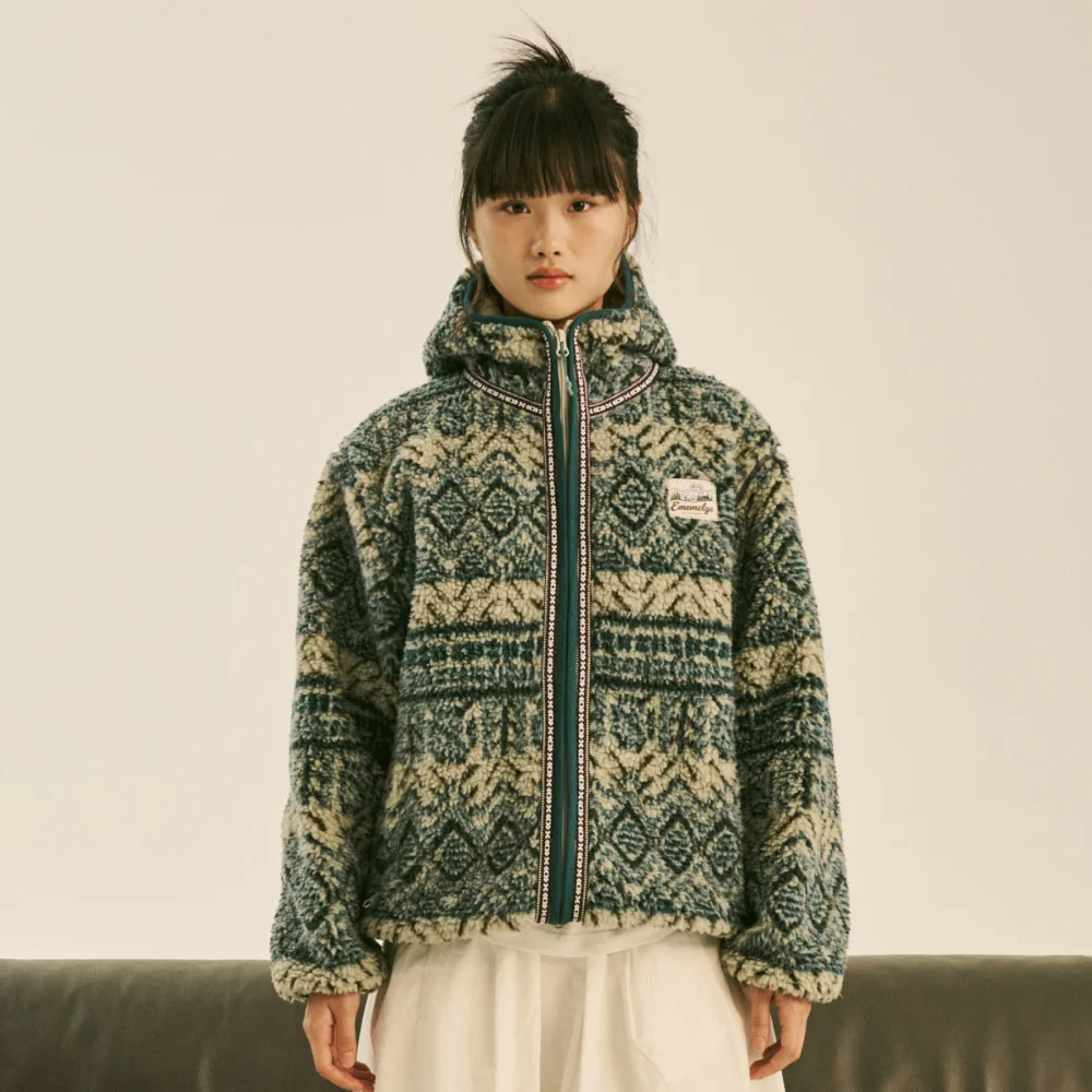 MAKALU SHERPA HOODIE JACKET (GREY)