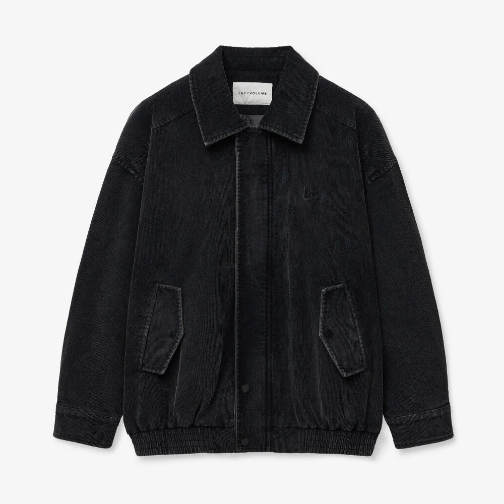 465-1 WASHING CORDUROY JUMPER_BLACK