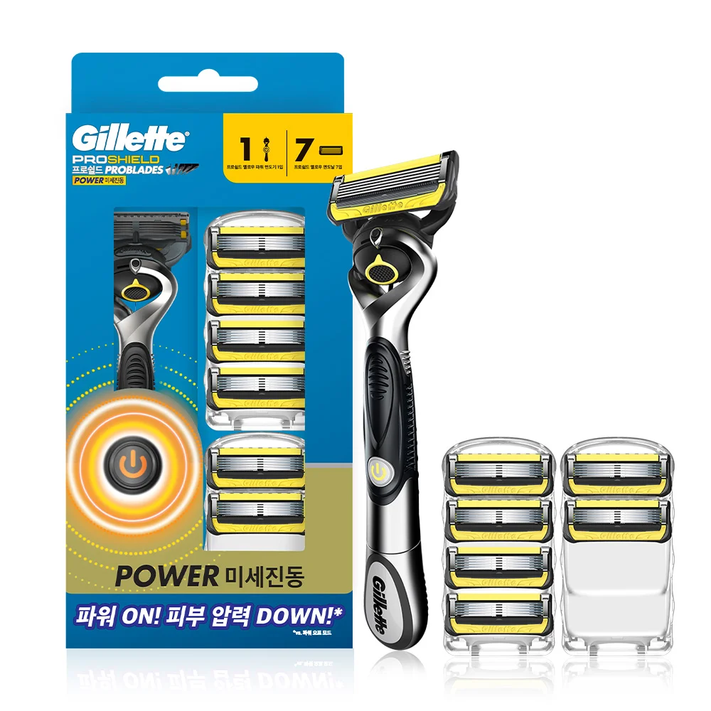 Gillette ProShield 剃鬚刀, 剃鬚刀片 擇1 (黃色/Chill)