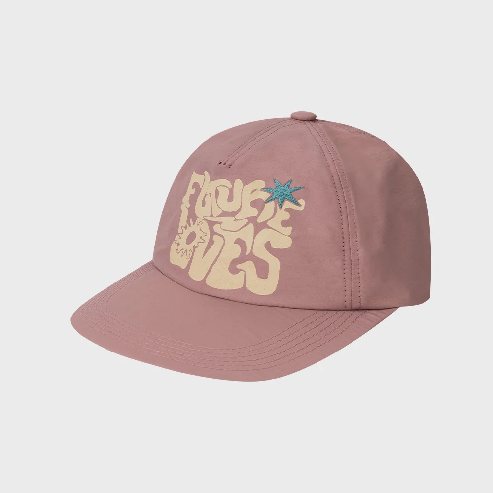 Printed Nylon Ball Cap (Pink)