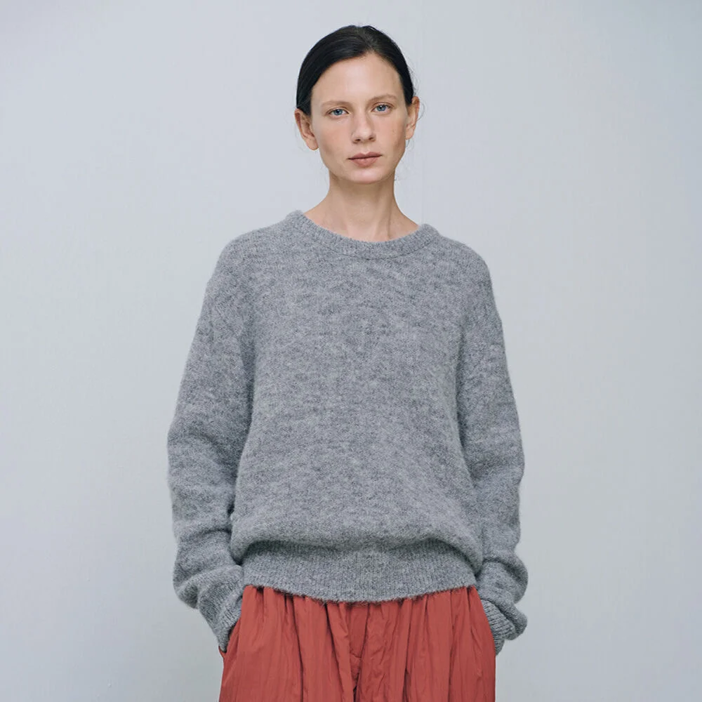 Fog Alpaca Knit (Melange Gray)