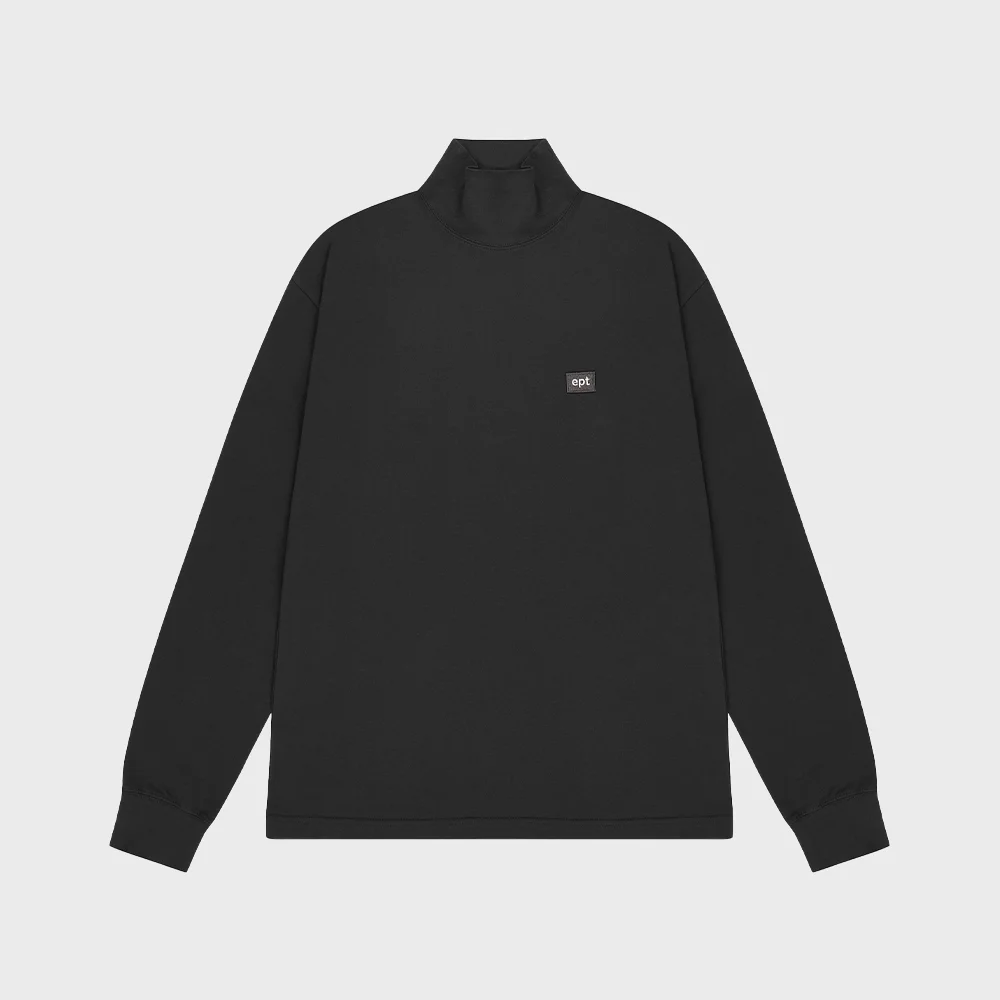 HALF NECK LONG SLEEVE (CHARCOAL)