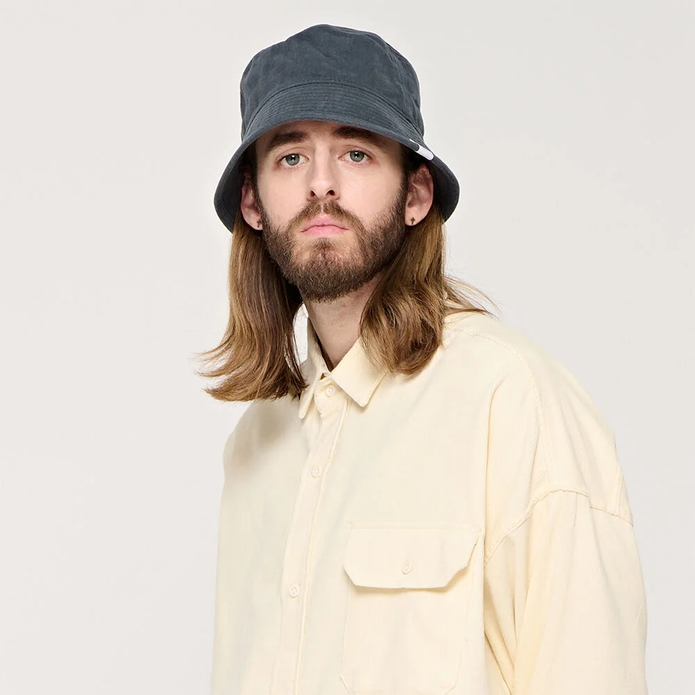 CB WASHED DEEP BUCKET HAT (CHARCHOL)