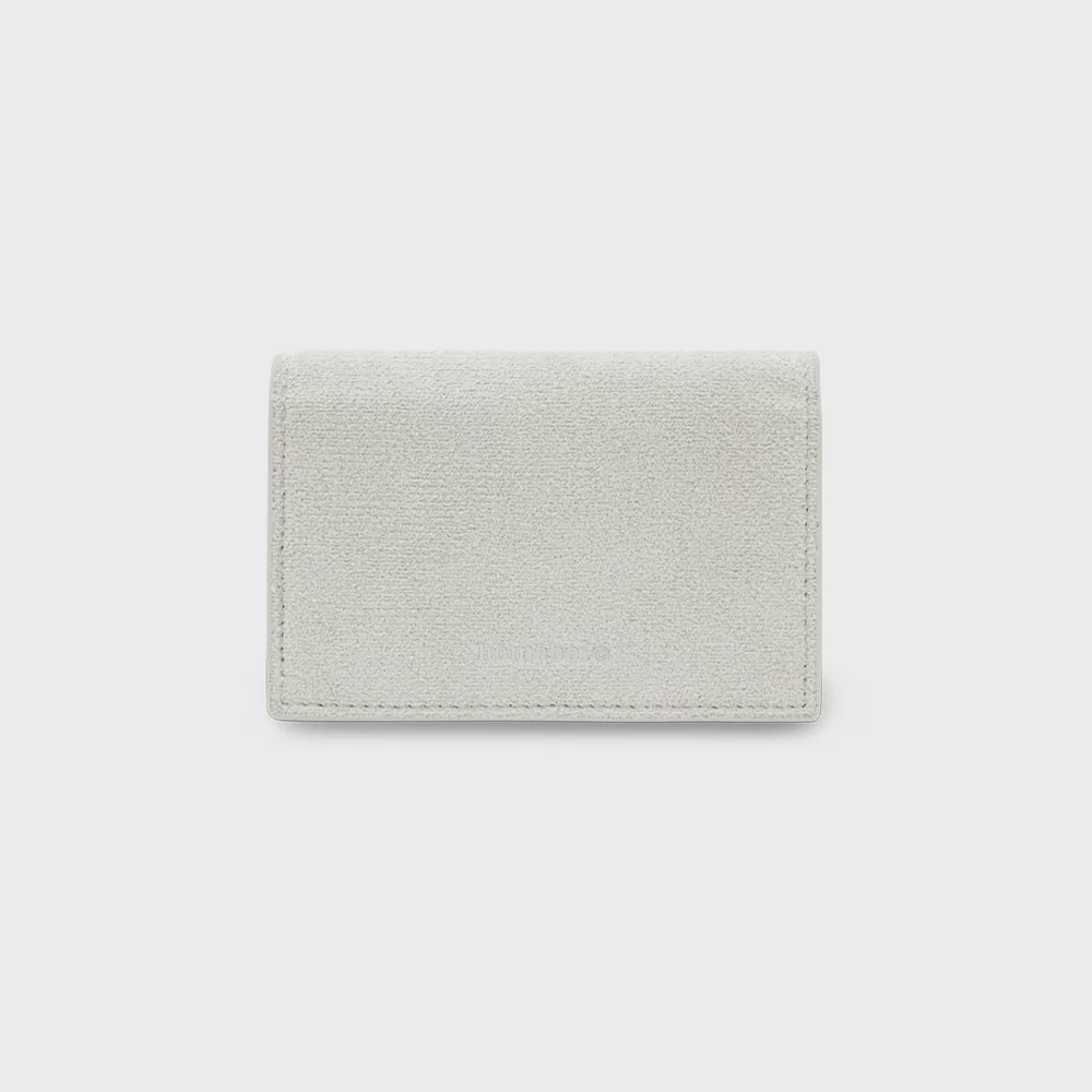 Accordion suede card hoder (風琴褶 麂皮 卡片 托架) - gray