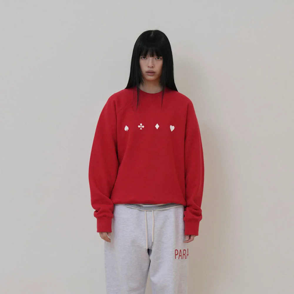 Trump raglan sweatshirt, red