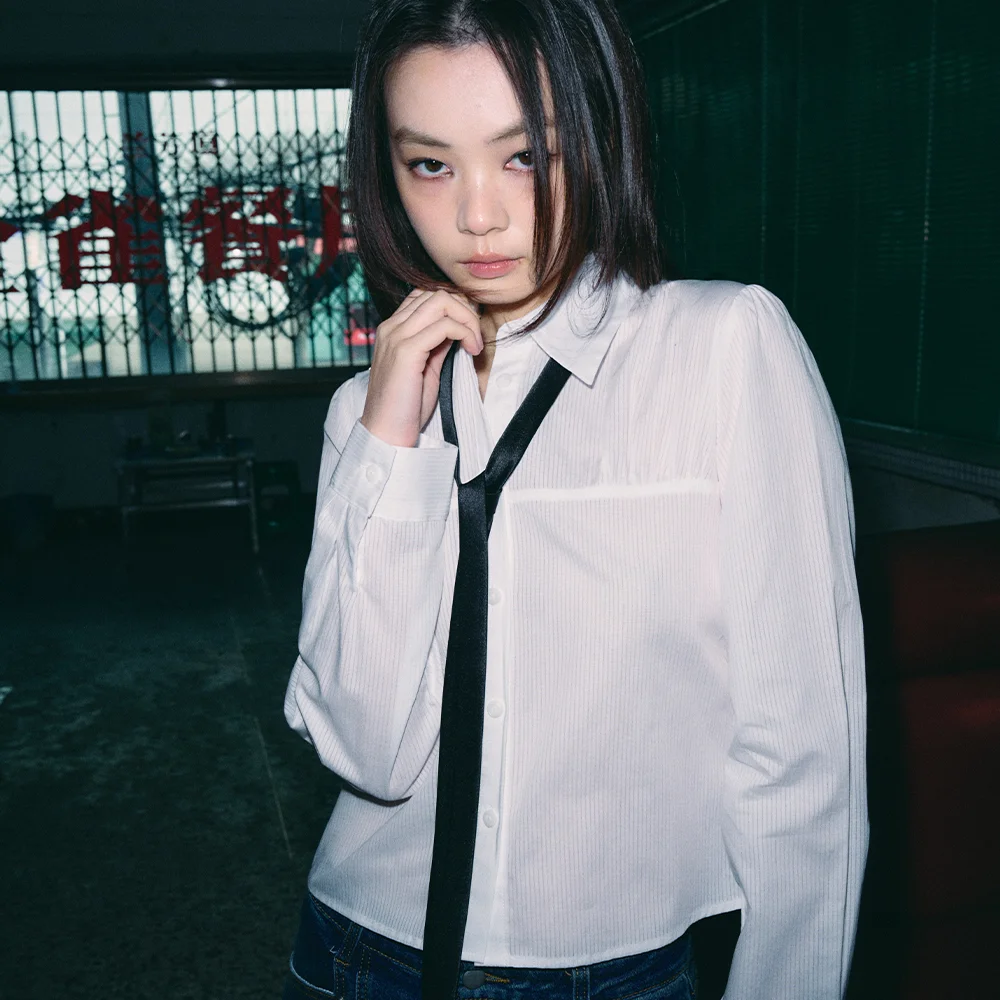 Paisley 細條紋 點綴 襯衫