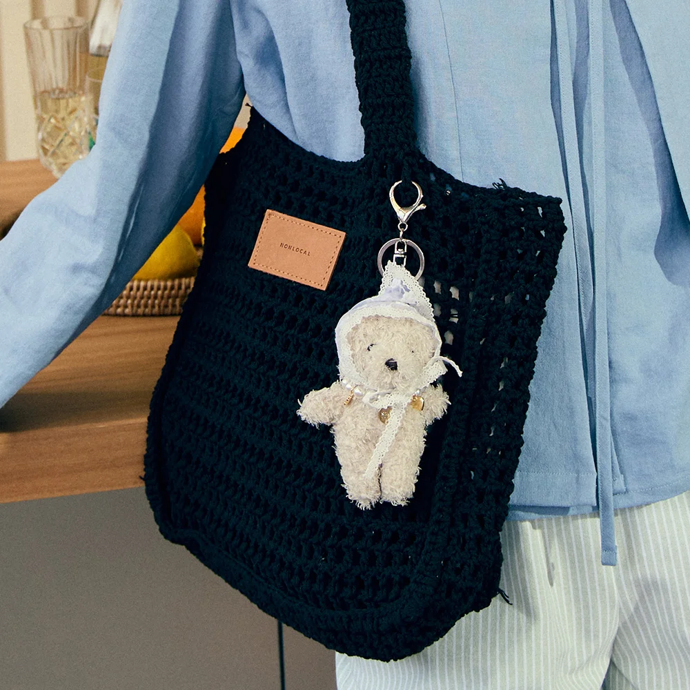 Knit Square Bag - Black