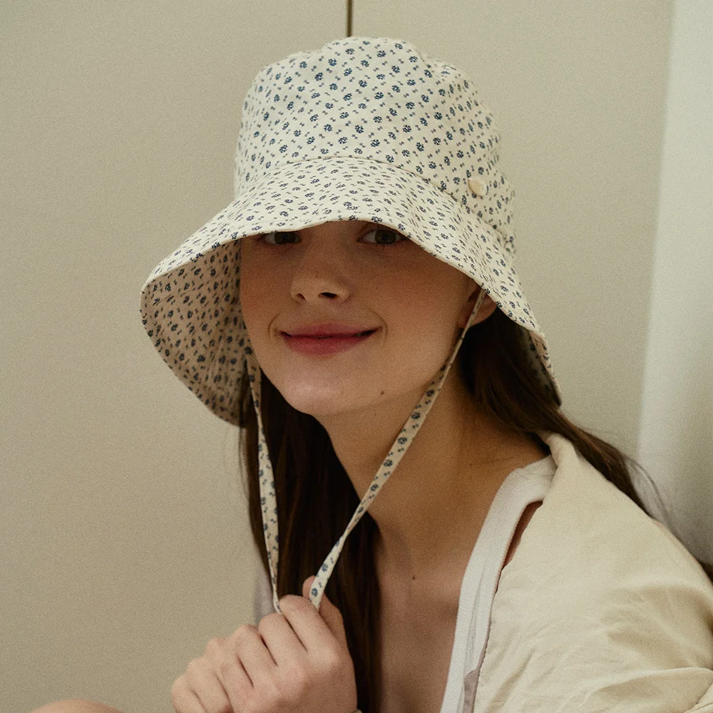 Florall strap bucket hat_2color