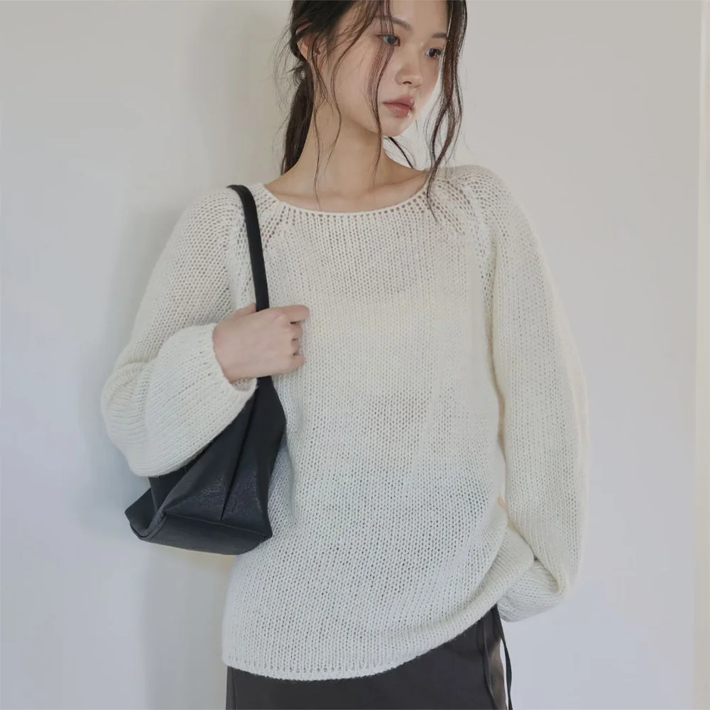 Soft Alpaca Loose Knit_Ivory