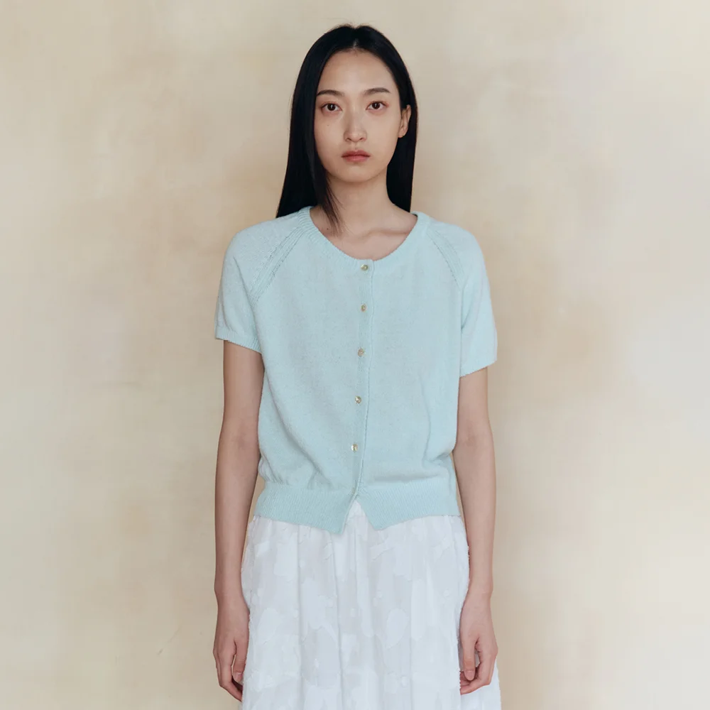 Aki Linen Cardigan (Sky Blue)