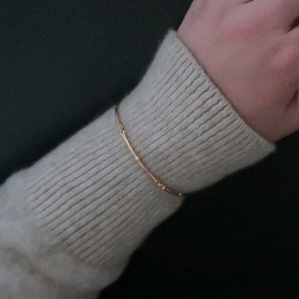 GOLD BAMBOO CHAIN BRACELET