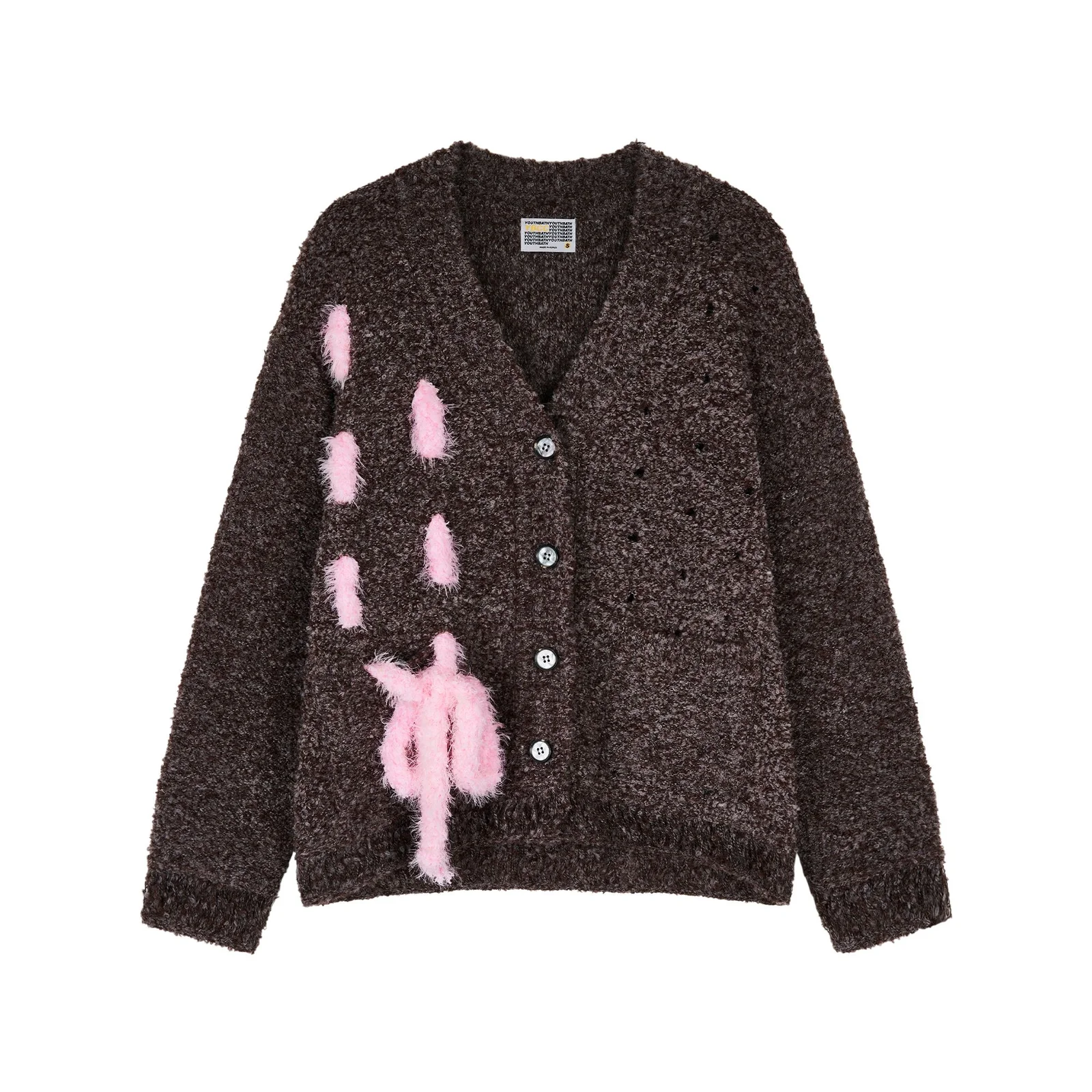 Color string cardigan_brown