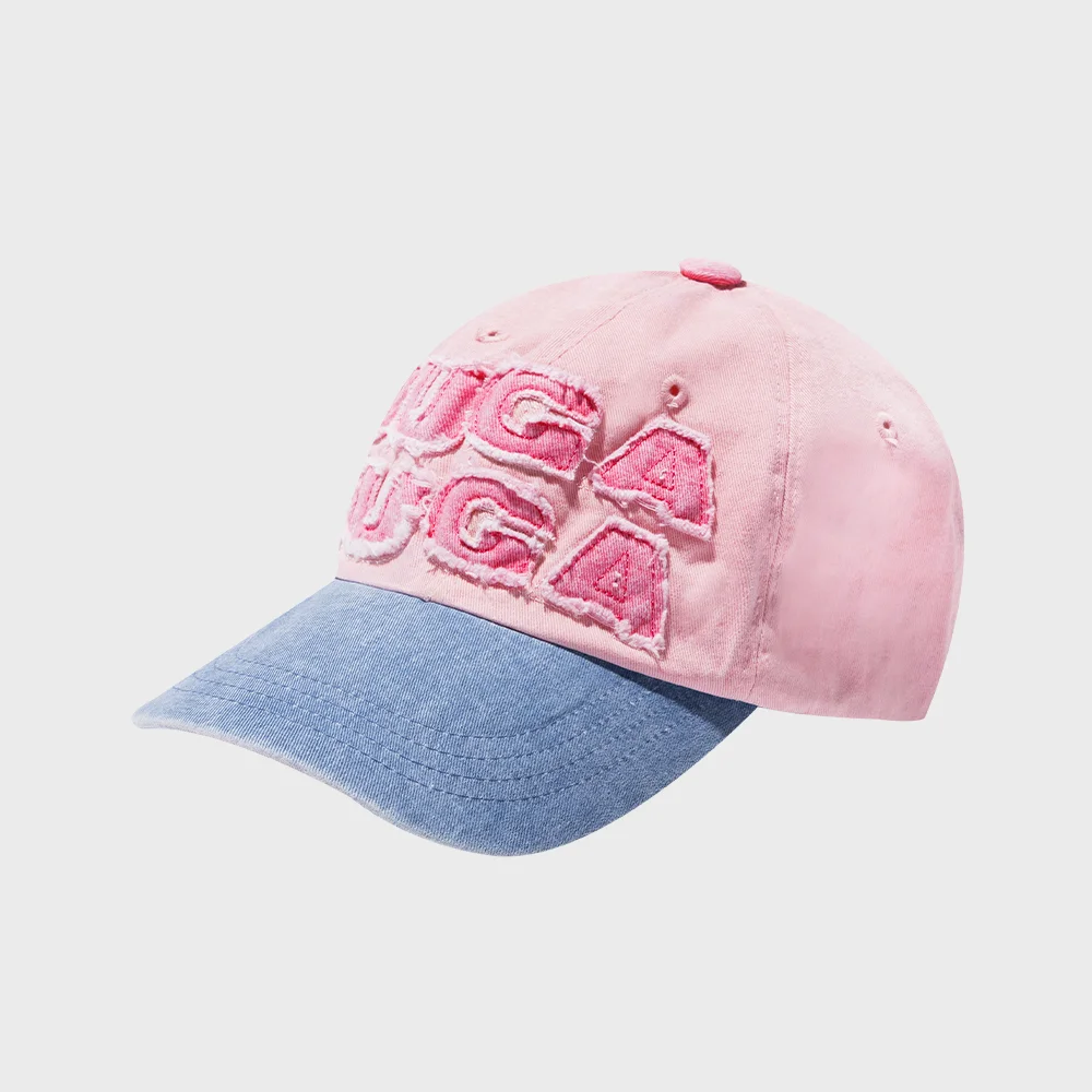 Washed Patch Ball Cap (Pink)