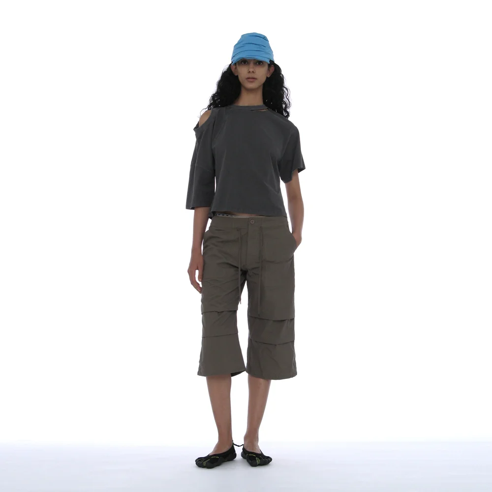 PARACHUTE MIDI PANTS_GREYISH BROWN