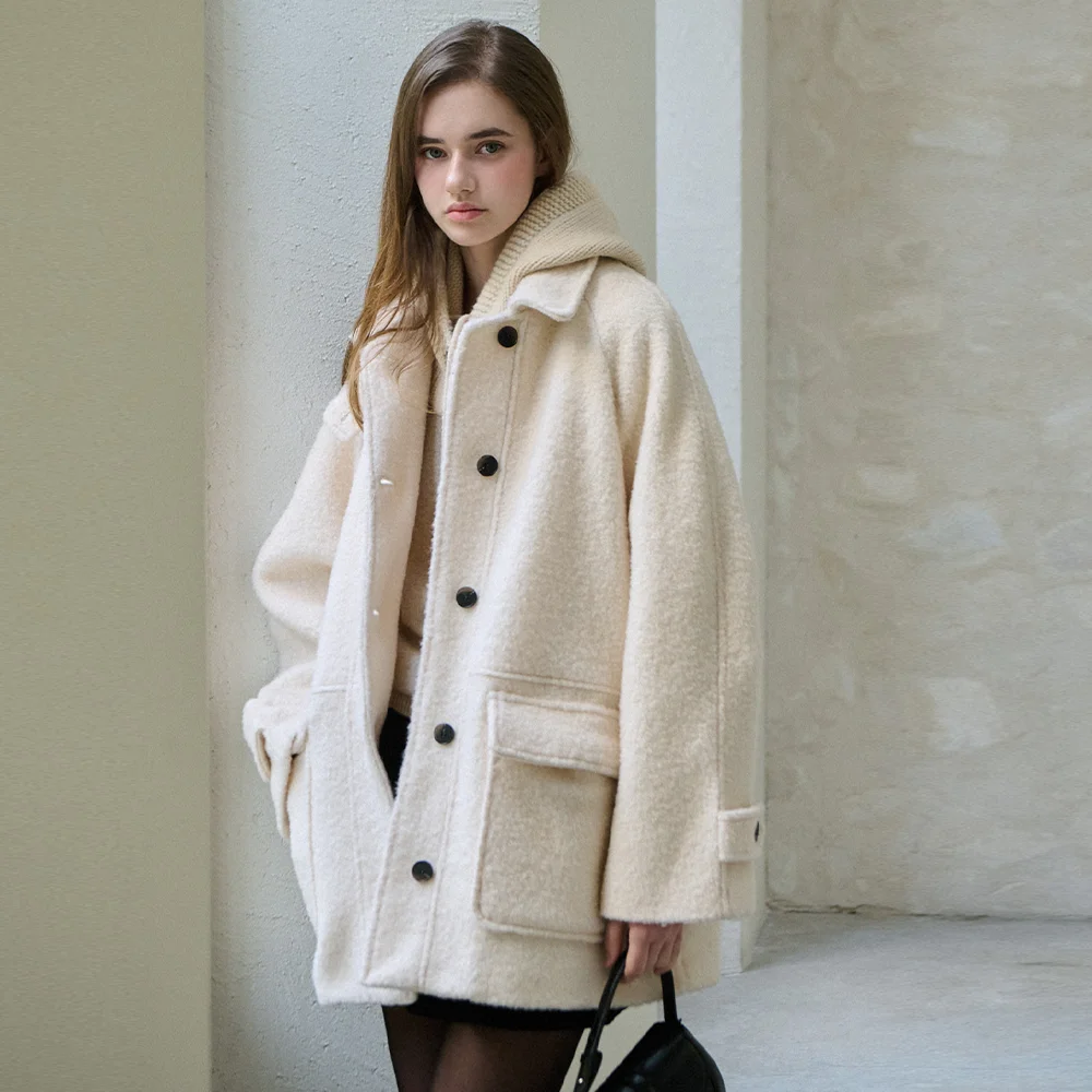 Fluffy mood boucle coat_3 Colors