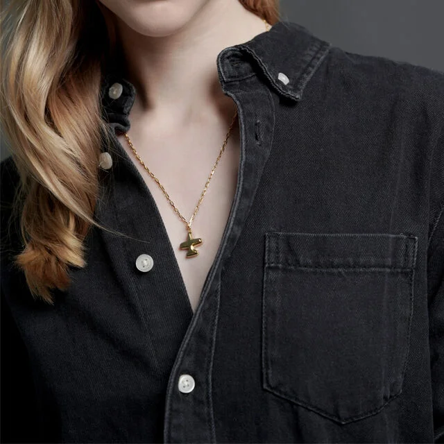 Bright airplane pendant gold Necklace 標誌款 飛機 吊墜項鏈