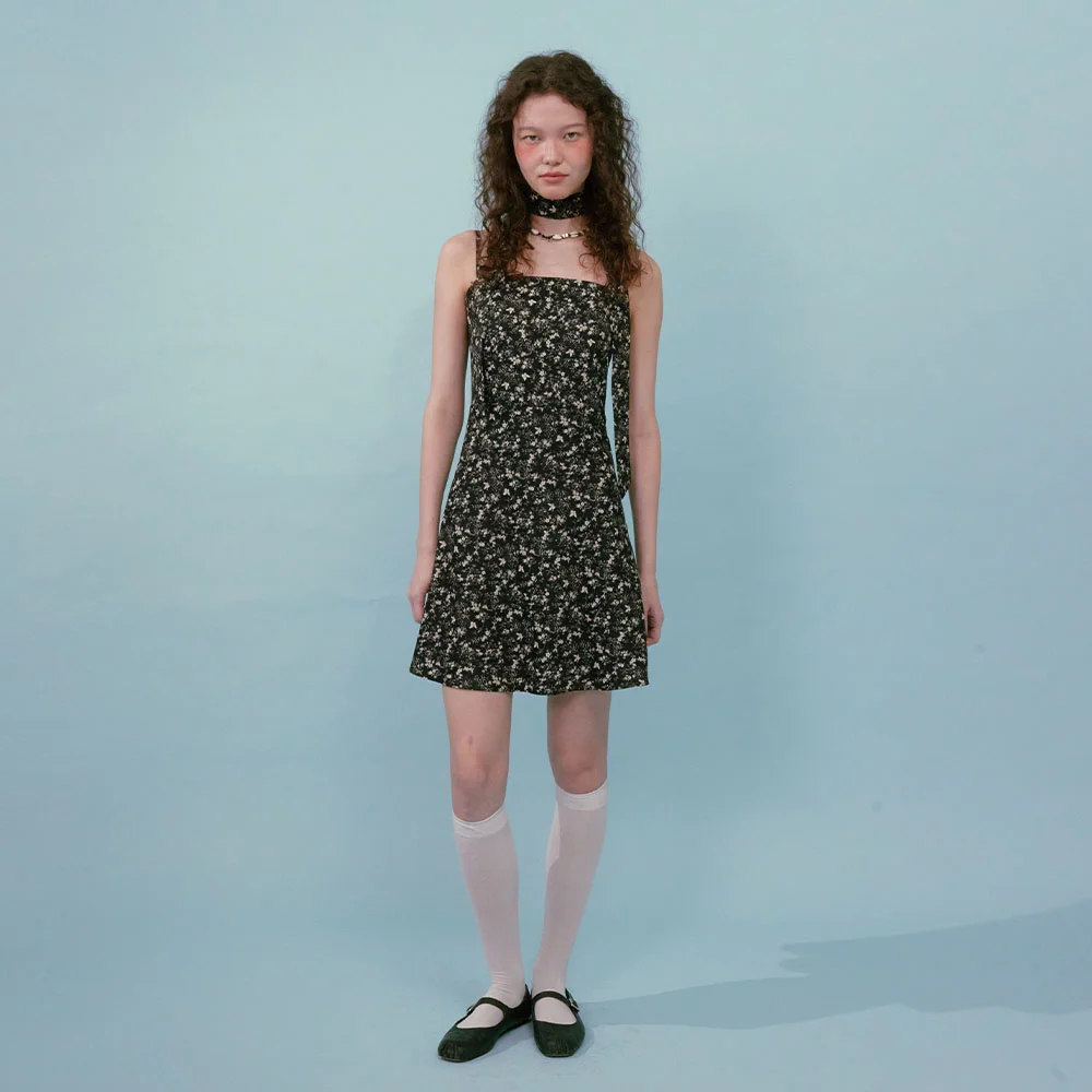 Bitter Mini Dress (Scarf Set / Black)