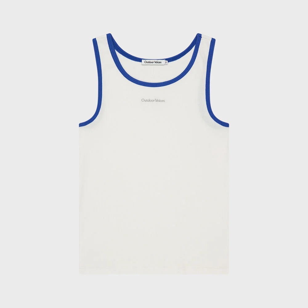 (W)LINING RINGER SLEEVELESS (WHITE)