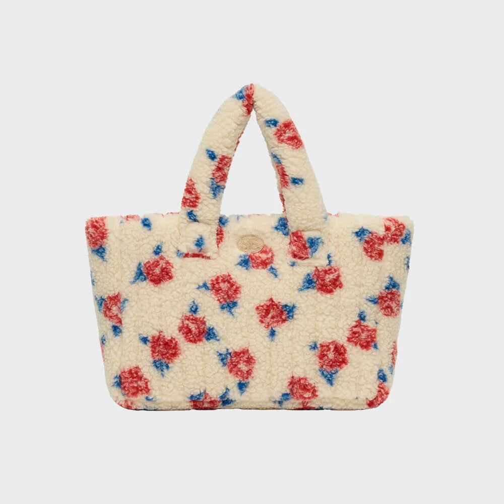 Rose Fleece Padding Bag (Beige)