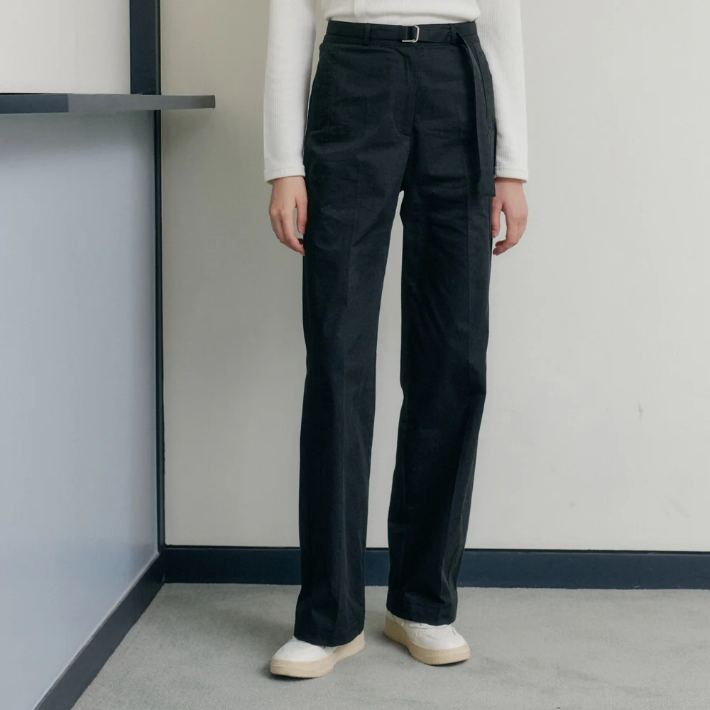BELT LINE PANTS_BLACK