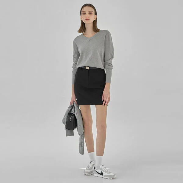 STACEY SETUP BACK POCKET MINI SKIRT (SK-4753)