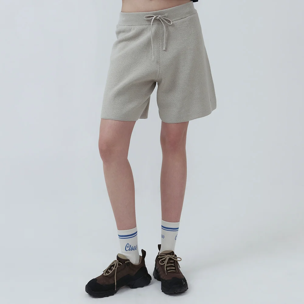 Knit Bermuda Shorts (Light Grey)