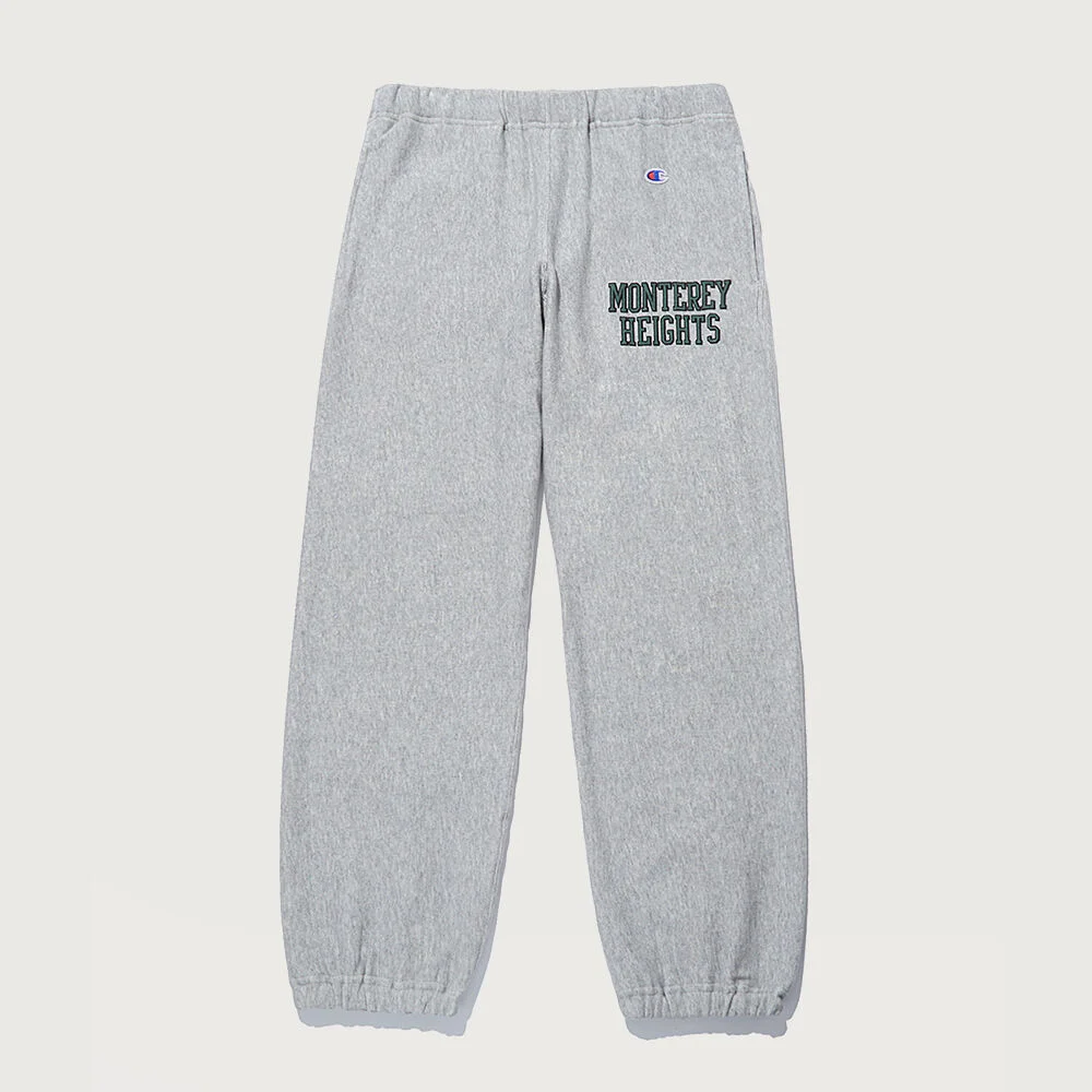 反織 法式毛圈布 圖案 鬆緊帶 慢跑褲 褲子 Normal Grey