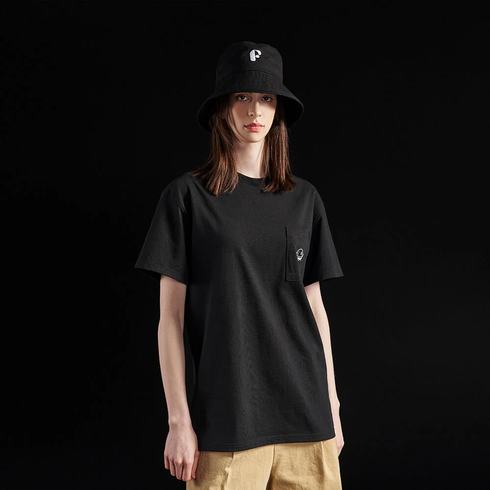 UFB print pocket short sleeve tee_Women (Black)