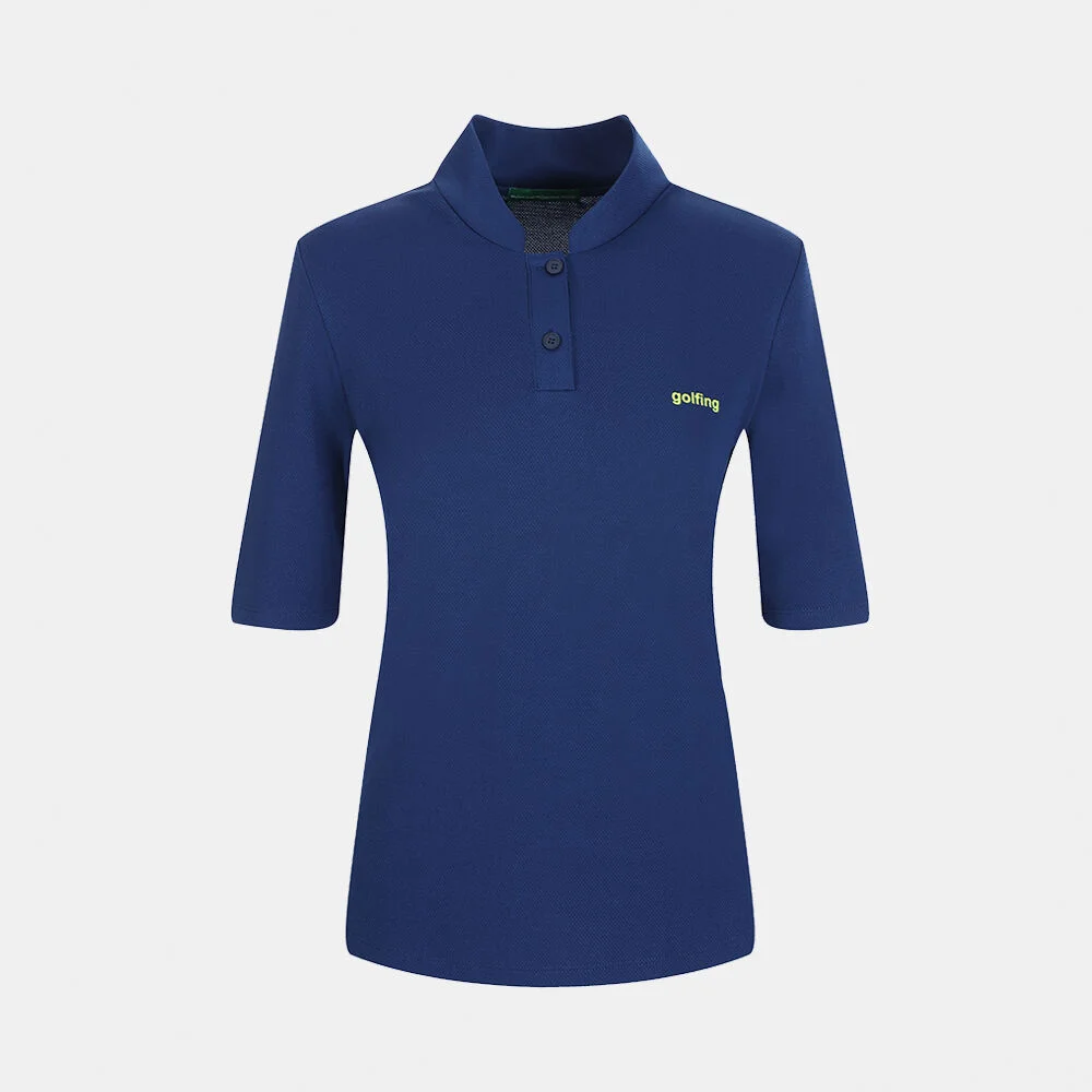 miles stand collar pk shirt (Miles 機能性 企領恤衫)_navy