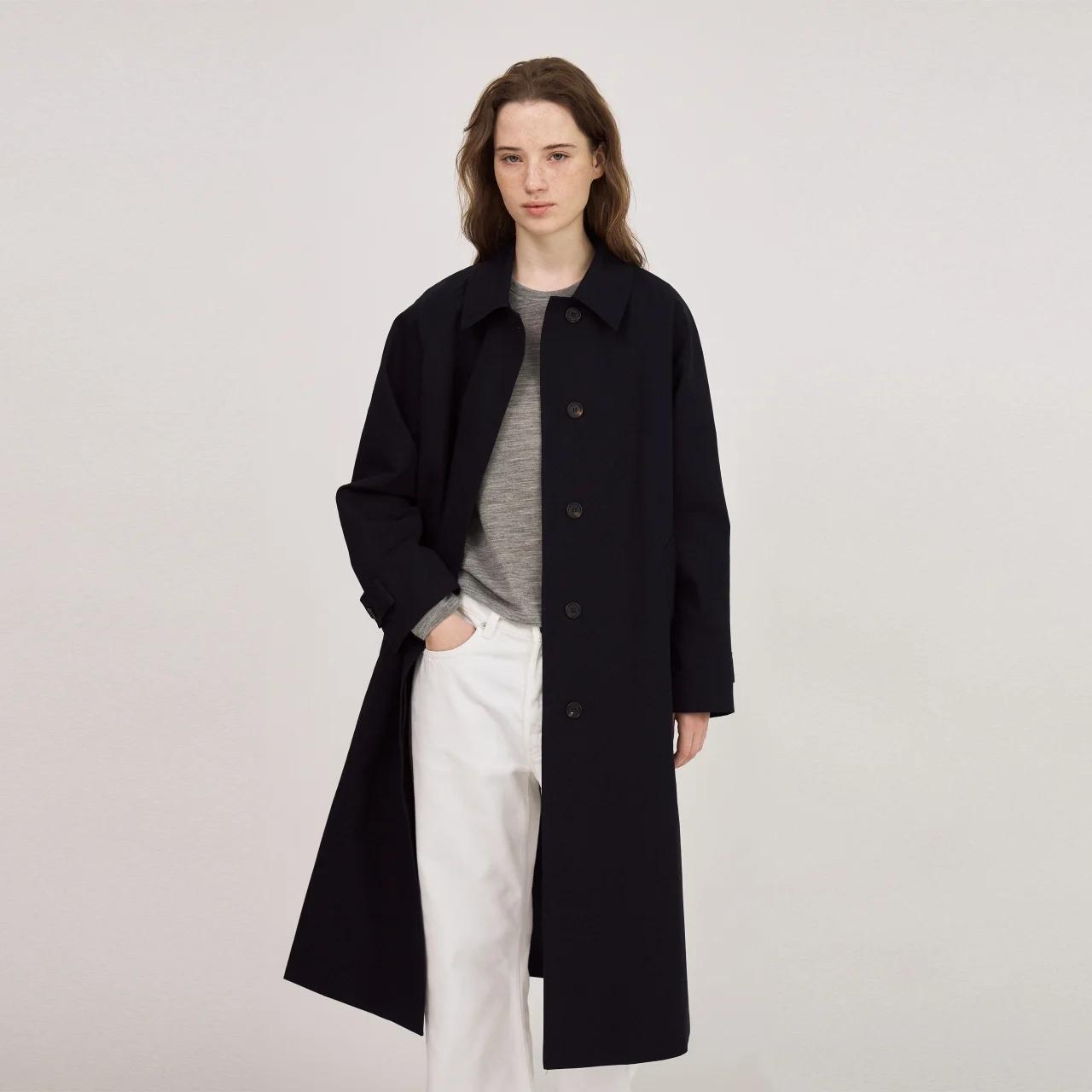 Classic Trench Coat(Navy)