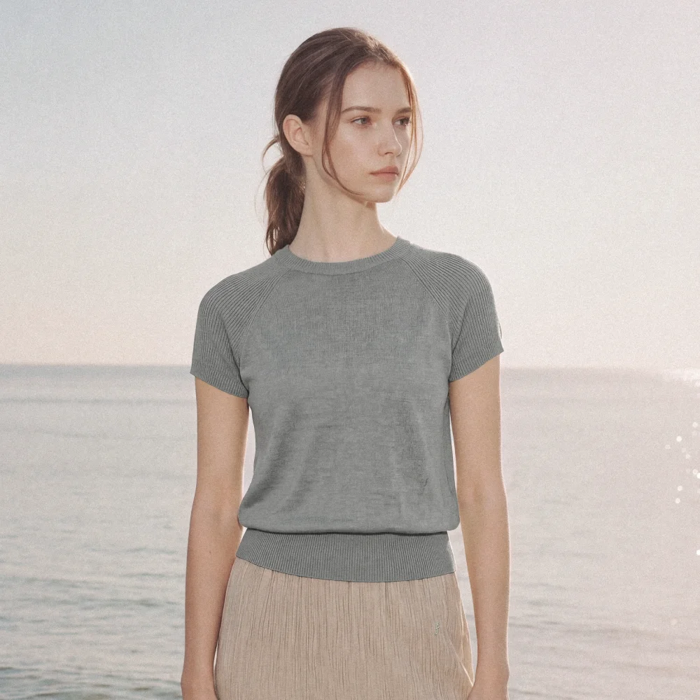 LOWEN ROUND NECK KNIT (GRAY)