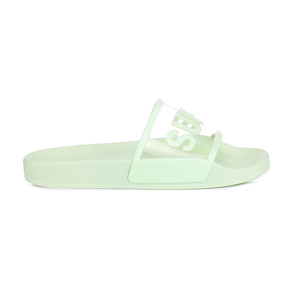 Superga 1908 拖鞋 清透 Identity 綠色 Prime Rose_S51138WH02