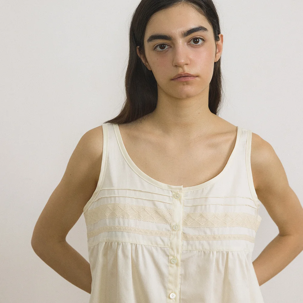 (w) Classic Cotton Sleeveless Two piece 008