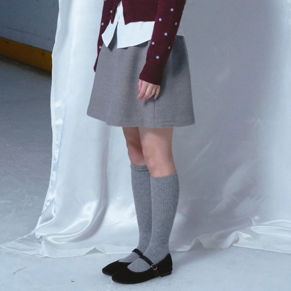 Semi Balloon Skirt Gray
