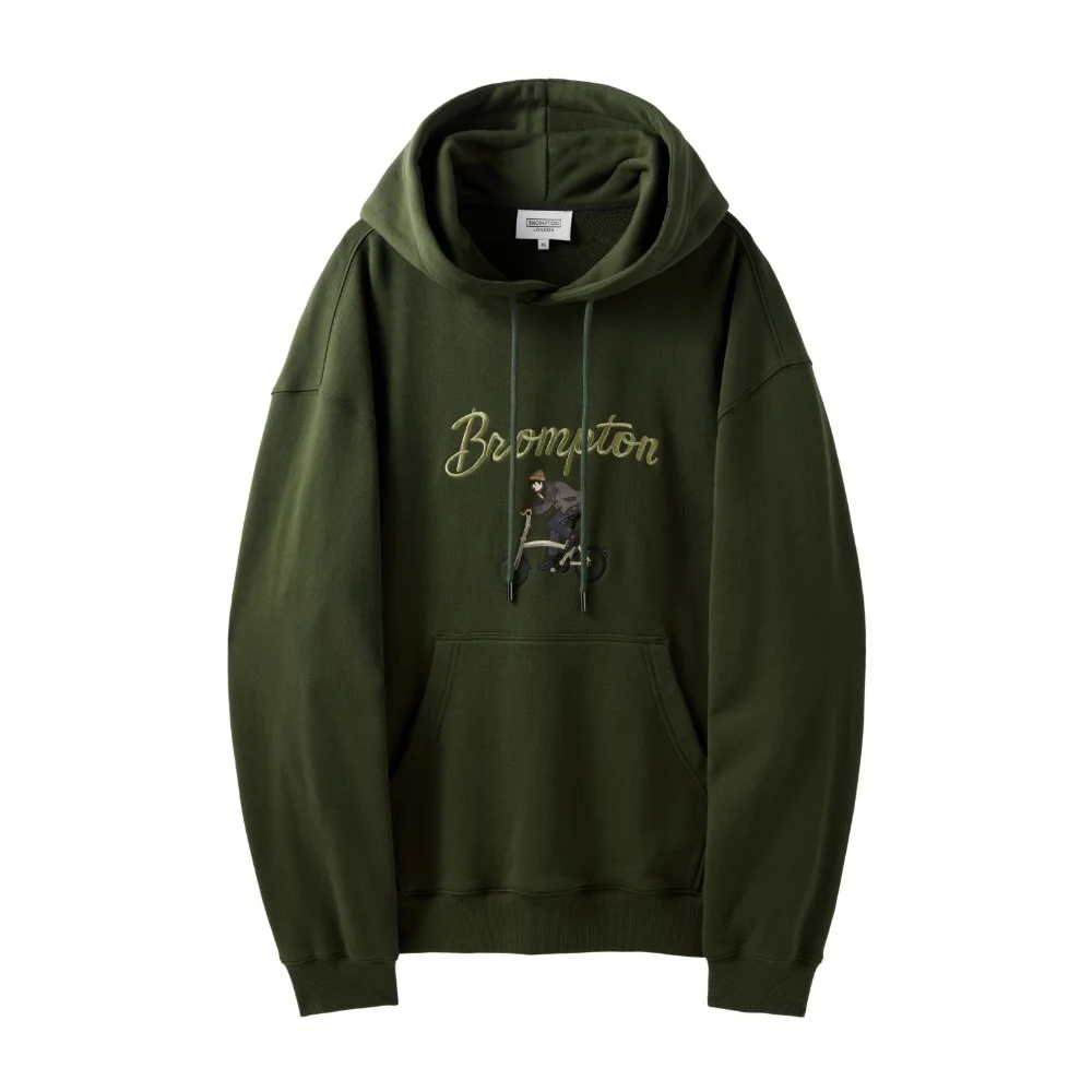 CYCLING GRAPHIC HOOD T-SHIRT - KHAKI (P243UHD403)