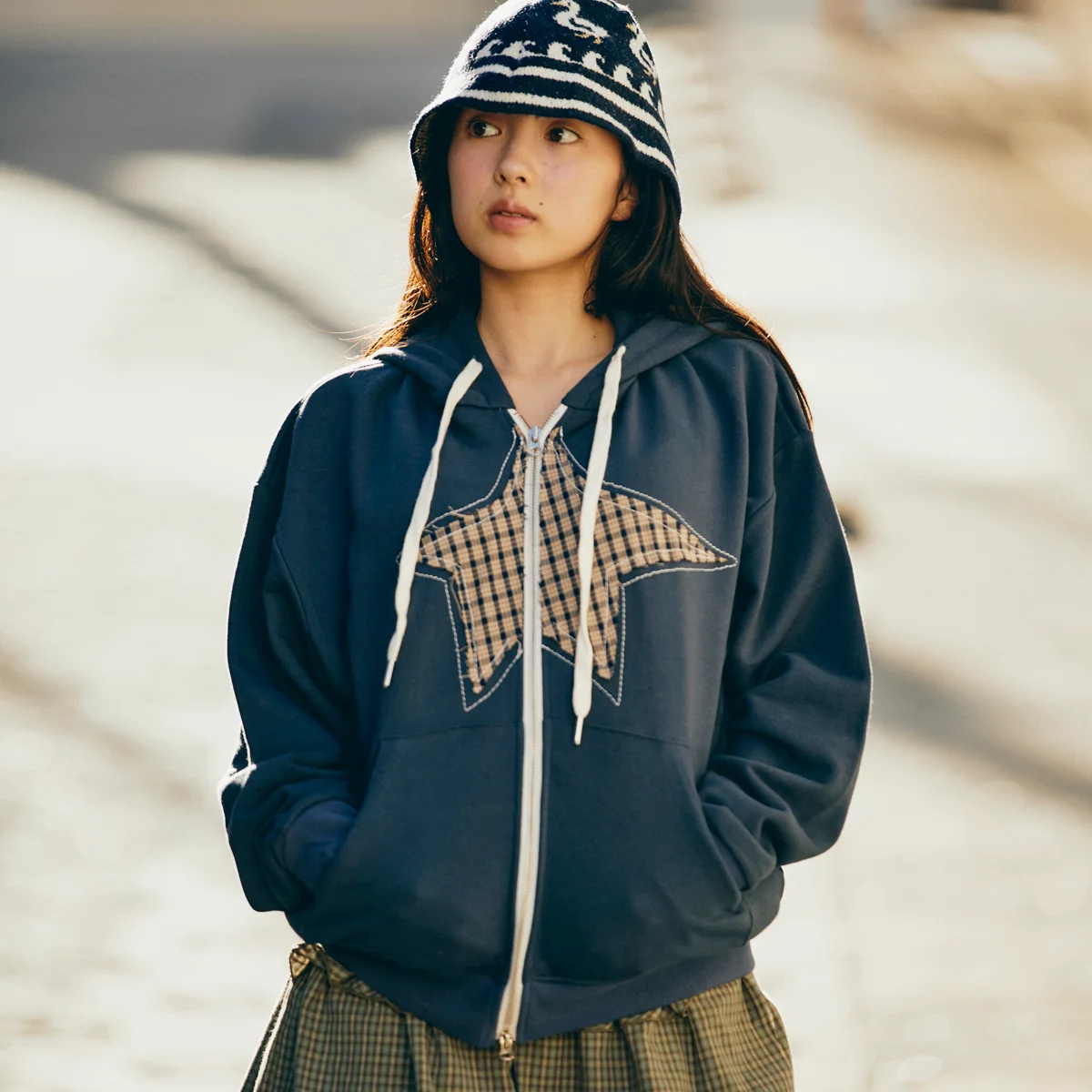 star patch HD ZIP-UP(AIRFORCE)