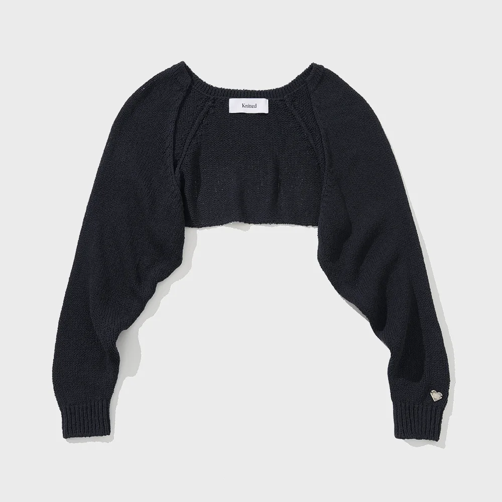 (W) 夏季 圈圈紗 短外套 開襟外套 NAVY