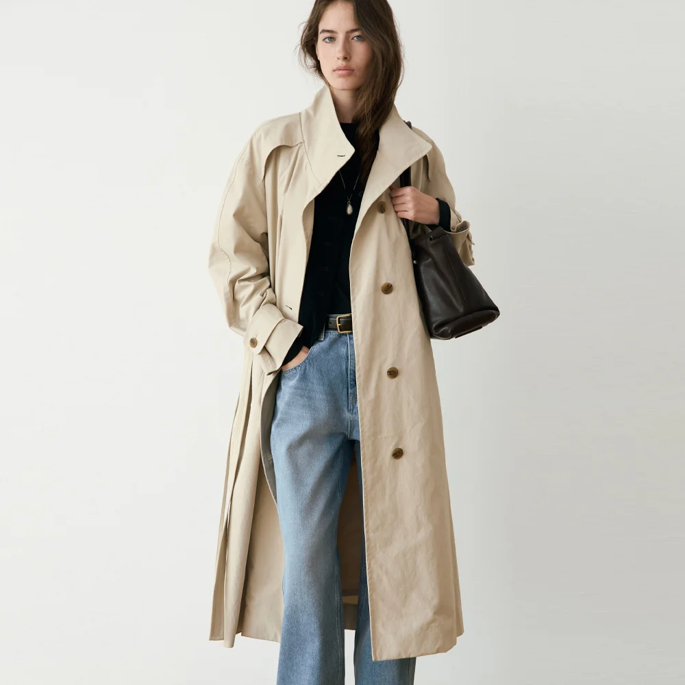 French High Neck Manteau_2colors