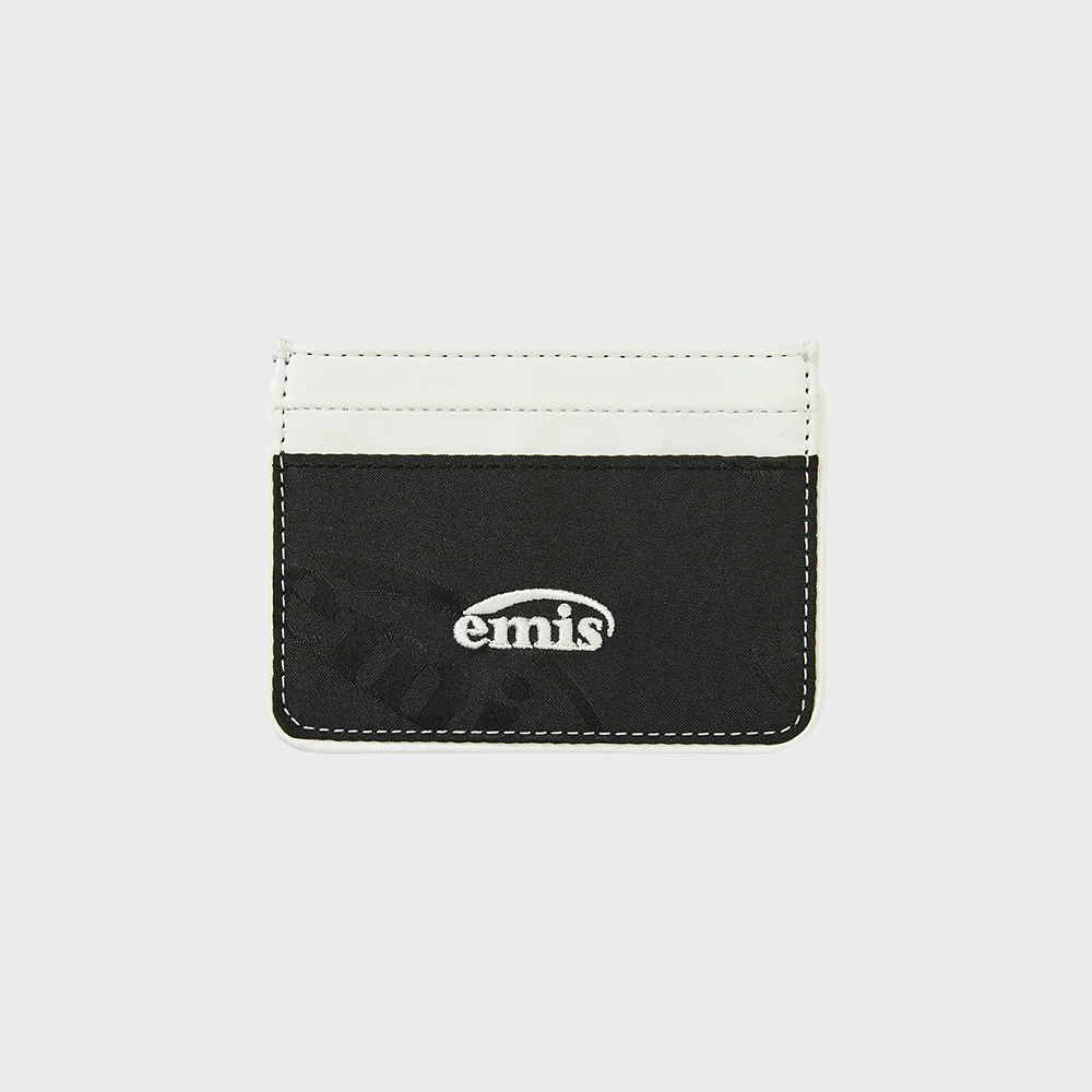 LOGO JACQUARD WALLET-BLACK