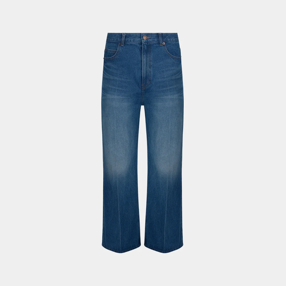 (M) TIMELESS WASHED FLARED JEANS - DARK BLUE
