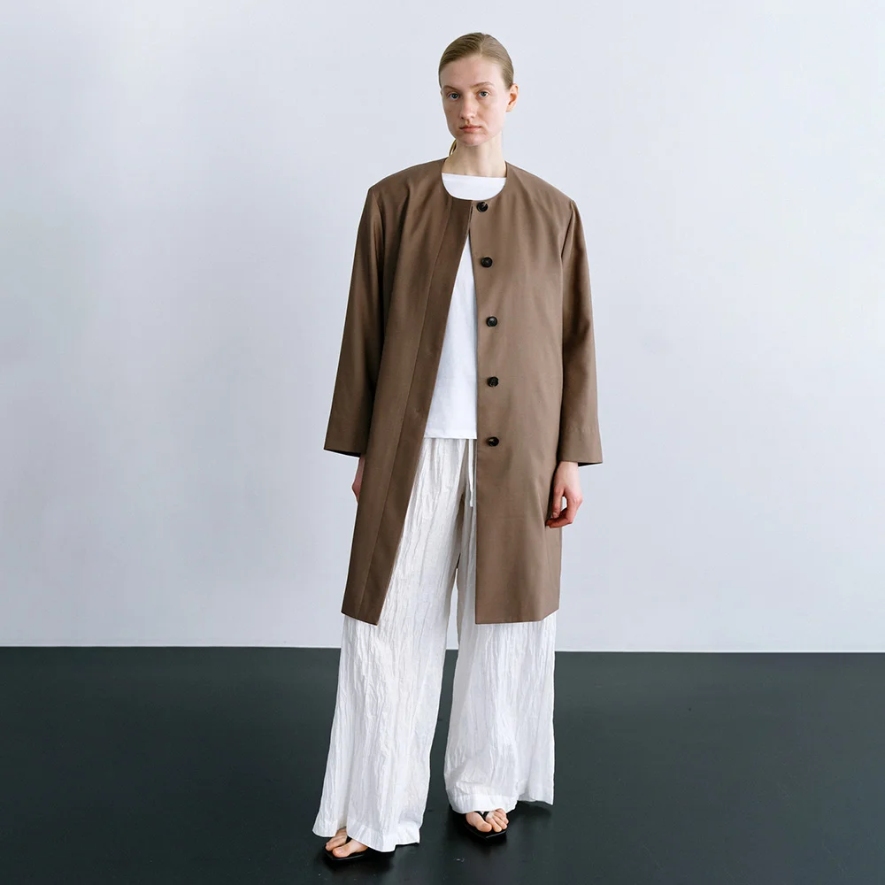 Millie Round Coat in Brown