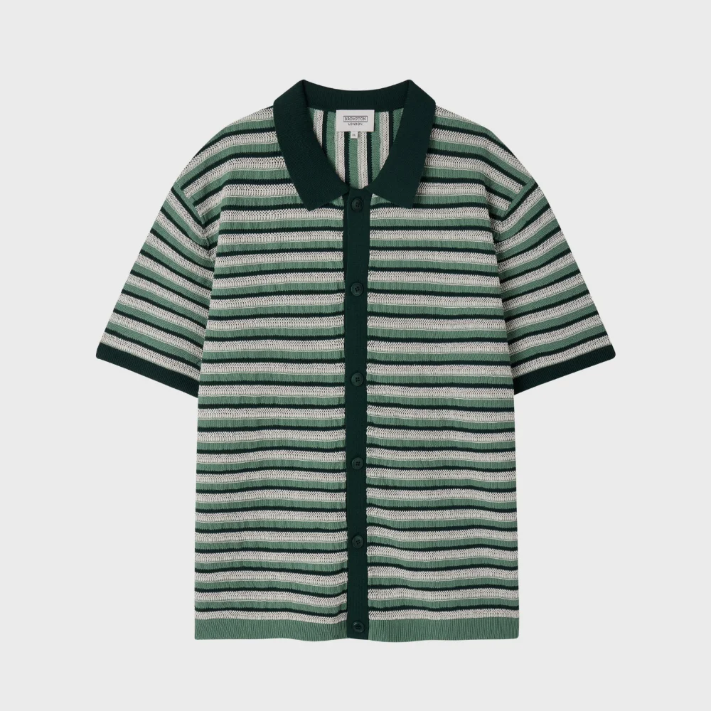 STRIPE CARDIGAN - GREEN (P262MKT131)