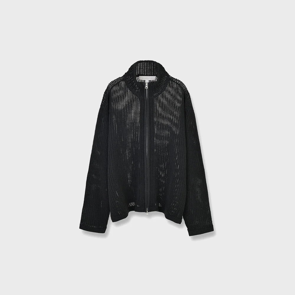 Knit Zip Up, Ink Black