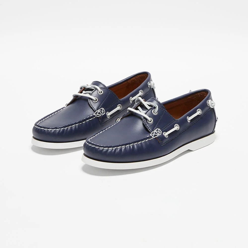 Murton 皮革 船 鞋 (NAVY-410)