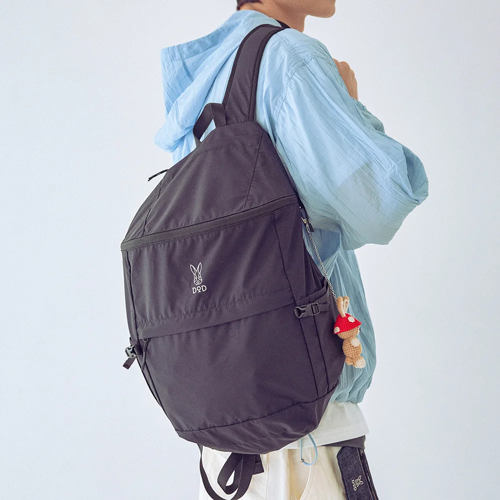 淺 蒲鉾形 背包(23L)(BLACK)