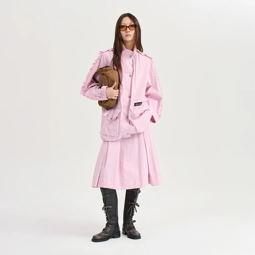 Zip-up Half Jumper (pink) LFUAM26800PIX