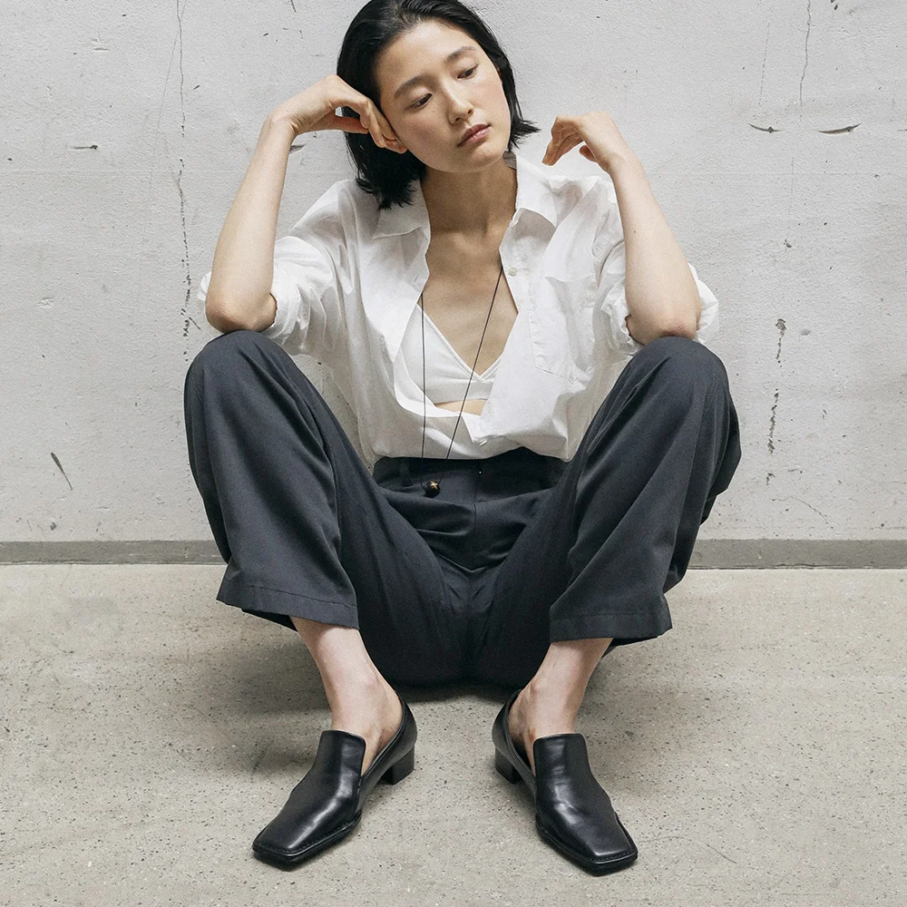 PIVE Square Heeled Loafers (2color)