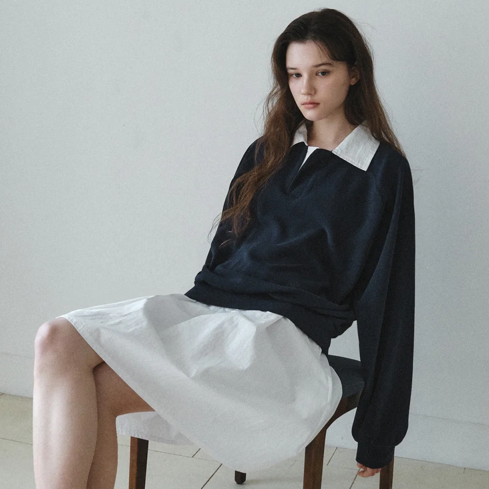 Serene Collar Sweatshirt_NAVY(W26TP16)
